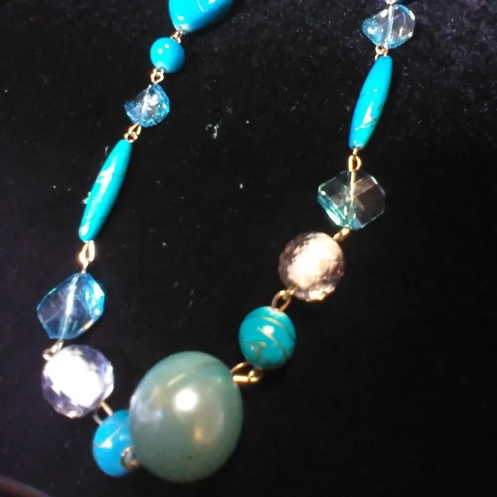 Beautiful Multi Beaded Necklace with Hearts